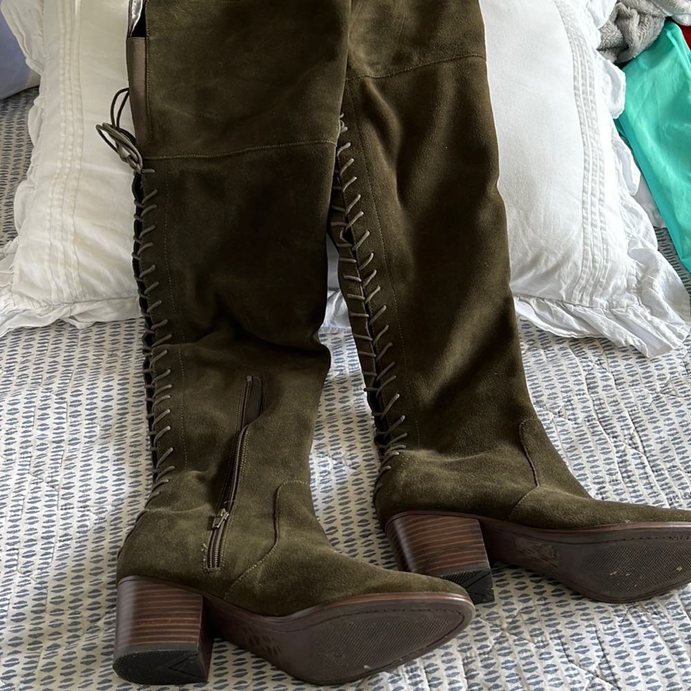 Aldo over knee suede boots.